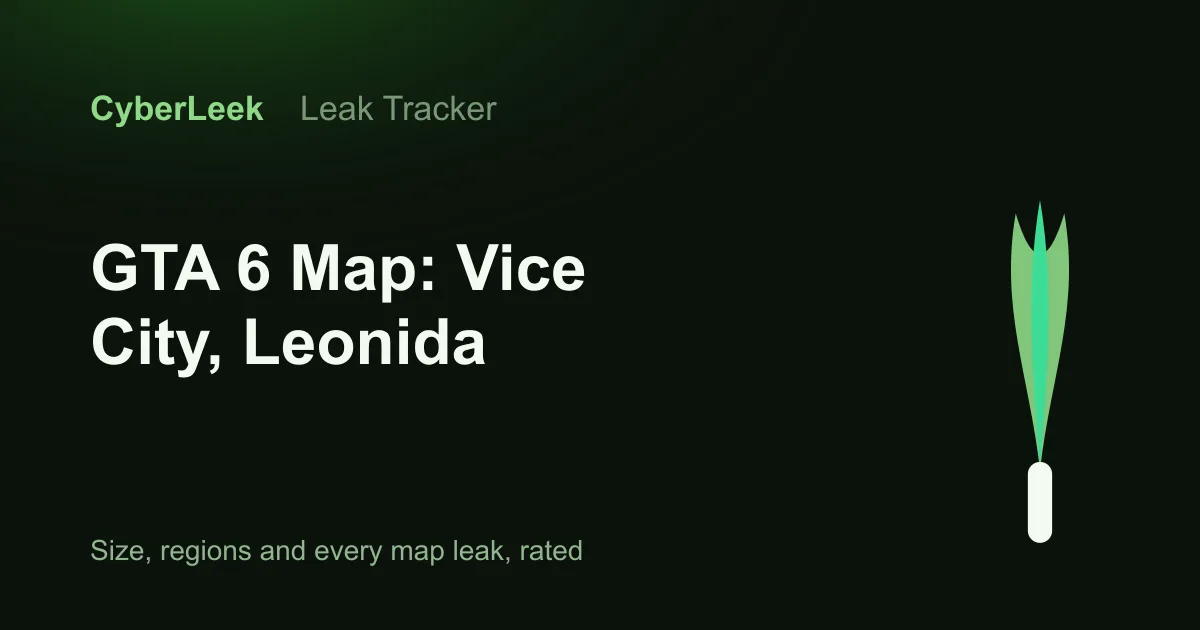 GTA 6 map set in Vice City within the fictional state of Leonida