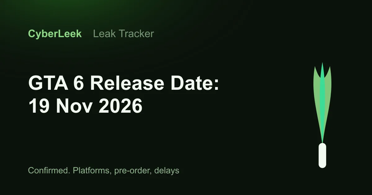GTA 6 release date 19 November 2026 confirmed for PS5 and Xbox Series X and S
